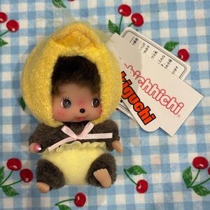 Monchhichi Yellow and Brown Plush Toy